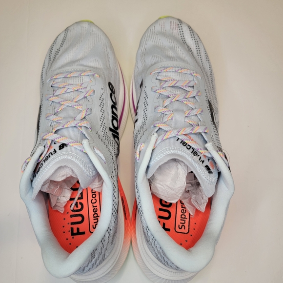 New Balance Men's Running Shoes - White and Neon - Picture 11 of 15